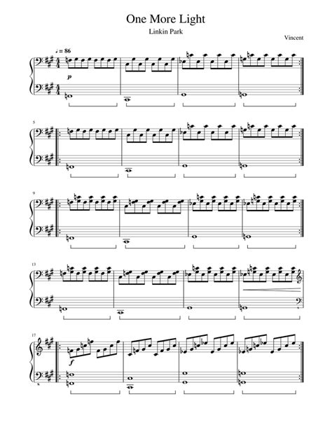 Linkin Park One More Light Sheet Music For Piano Download Free In