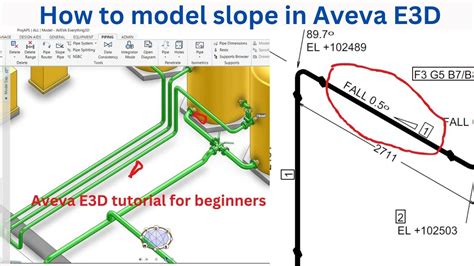 Aveva E3D Tutorial For Beginners Piping Slope Modelling E3D Piping