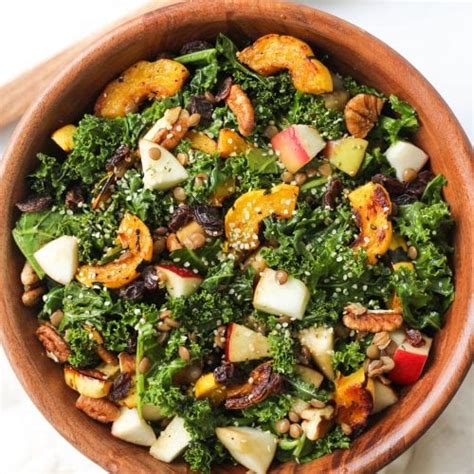 Autumn Kale Salad With Maple Balsamic Vinaigrette Hannah Magee Rd