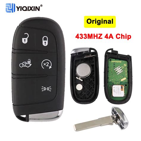 YIQIXIN 5 Buttons Original Remote Control Car Key 433MHz For Fiat 500