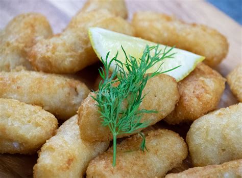 Whitby Battered Scampi 450g Seafood By Sykes