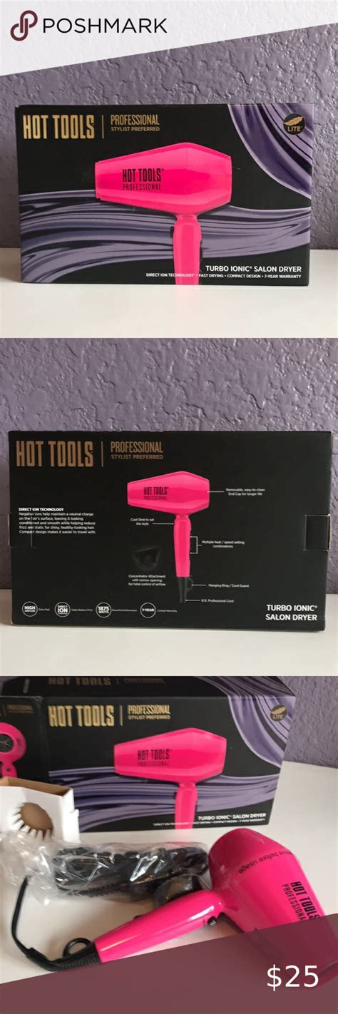 Hot Tools Professional Turbo Ionic Salon Hair Dryer Lite
