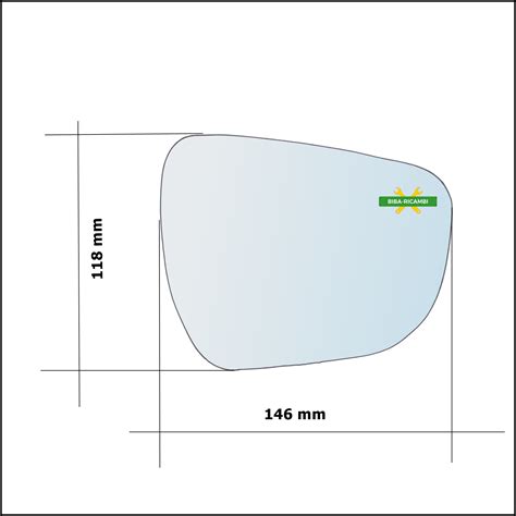 Vetro Specchio Retrovisore Asferico Lato Sx Guidatore Per Suzuki Ignis