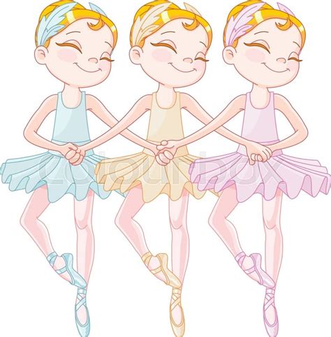 Illustration Of Beautiful Ballerinas Stock Vector Colourbox