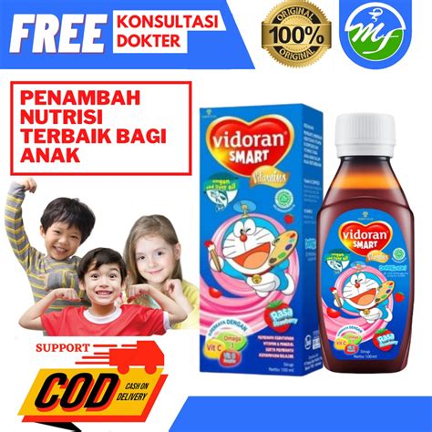 Jual SUPLEMEN VITAMIN DAN MINERAL ANAK VIDORAN SMART SYRUP 100 ML