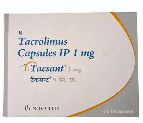 TACSANT 1MG TACROLIMUS CAPSULES IP 1MG At Rs 400 Stripe Tacrolimus