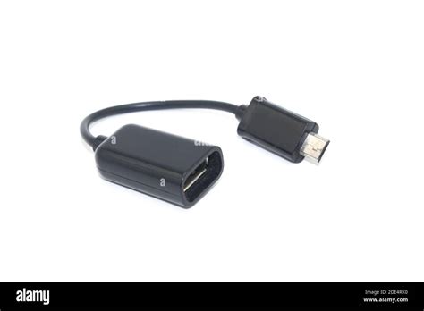 A picture of otg cable isolated on white background Stock Photo - Alamy