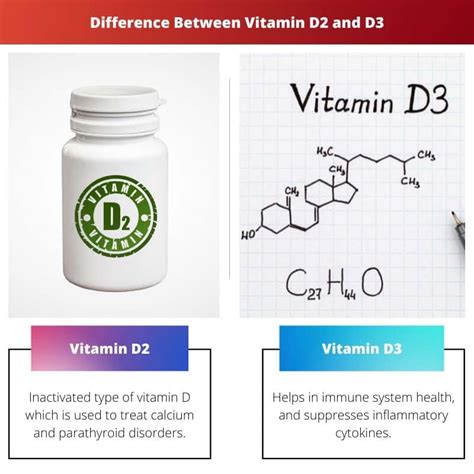 Vitamin D2 Vs D3 Difference And Comparison