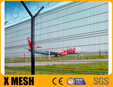 Powder Coated Anti Climb Mesh Fence BS 10244 Wire Mesh Panels