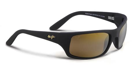 Maui Jim Peahi 202 Sunglasses Matte Black With Hcl Bronze Lenses