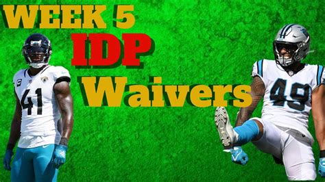 Week Idp Waiver Wire Adds Fantasy Football Youtube