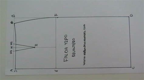 Cómo hacer el patrón base de una falda tutorial Alejandra Colomera