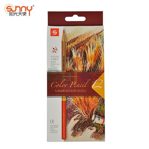 Sunny 24 Colors Oil Color Pencils Set Sketch Penci Grandado