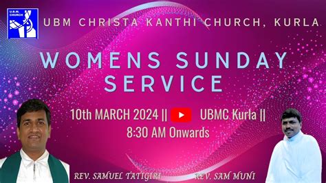 U B M Christa Kanthi Church Kurla Th March Women S Sunday