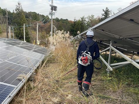 三重県津市太陽光発電所4基除草作業｜株式会社ソラプロテック｜太陽光発電所の運営とメンテナンス【三重県全域対応】