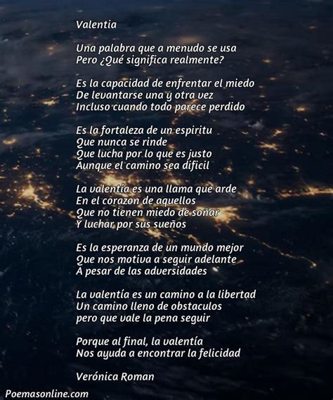 Cinco Poemas sobre Valentía Poemas Online