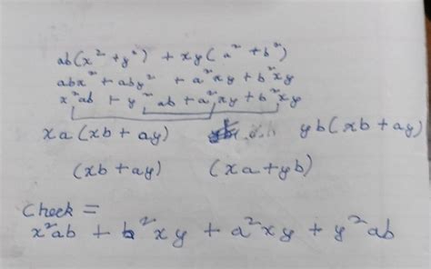 Ab X2 Y2 Xy A2 B2 Factorise Brainly In