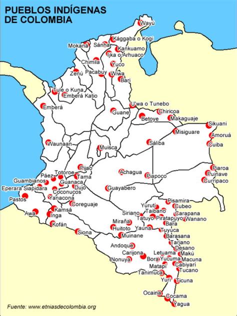 Las Principales Comunidades Indigenas De Colombia Y Mapa Por Favor