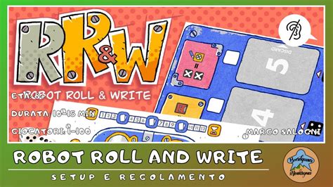 Robot Roll And Write Setup E Regolamento In Italiano Tutorial Sub