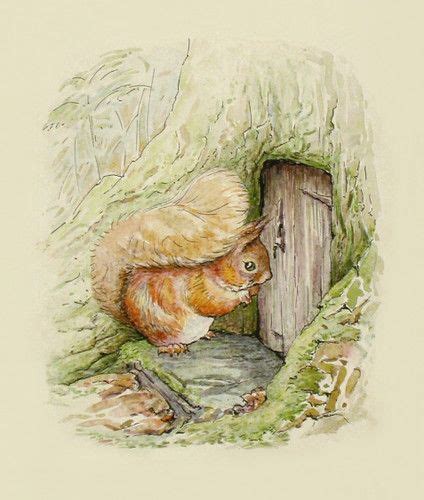 Beatrix Potter "Squirrel Nutkin - Nutkin peeped through the key-hole ...