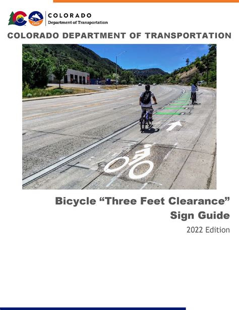 Bicycle Three Feet Clearance Sign Guide