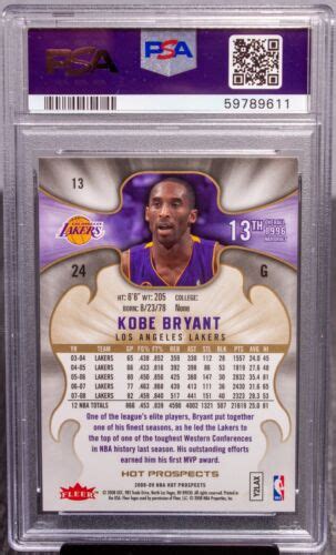 Fleer Hot Prospects Kobe Bryant For Sale Online Ebay