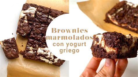 Receta De BROWNIES MARMOLADOS Con Yogurt Griego Saludables