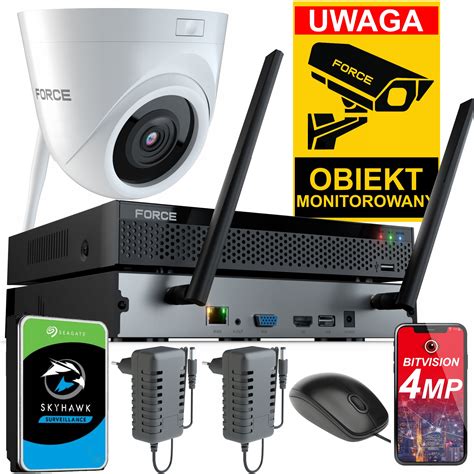 Force Zestaw Monitoringu X Kamera Ip Wifi Mpx Dysk Tb Rejestrator