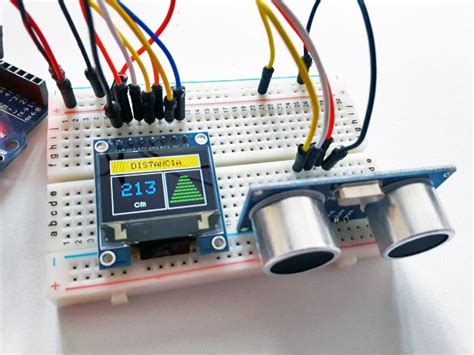 Medidor De Dist Ncia Display Oled Colorido Arduino E Cia