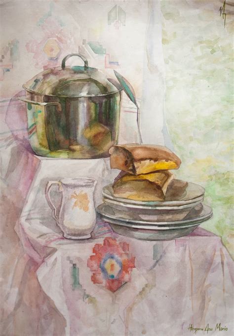 Bright Cooking Still Life Painting By Ana Maria Hanganu Saatchi Art