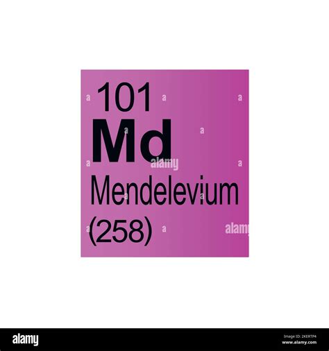 Mendelevium Chemical Element Of Mendeleev Periodic Table On Pink