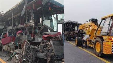 Tragic Accident On Lucknow Agra Expressway 18 Dead 17 Injured As Bus