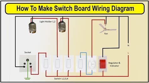 Electrical Switch Board Connection Diagram