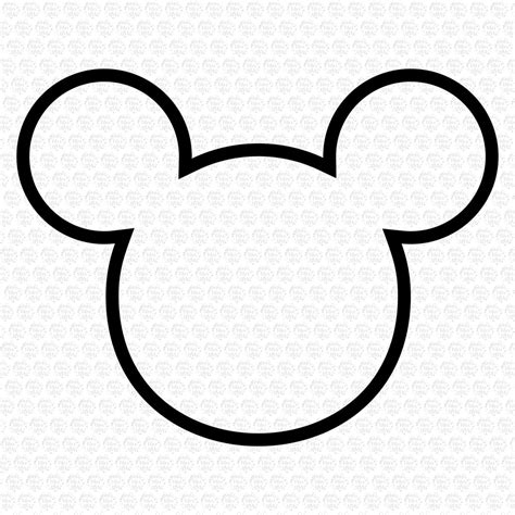 Mickey Mouse Head Outline Svg, Mickey Svg, Svg Files, Disney Svg ...