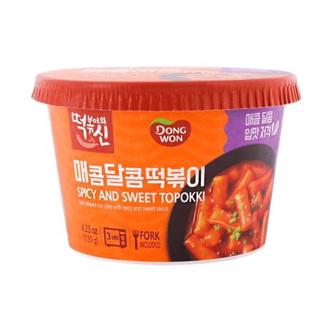 Spicy & Sweet Cup Topokki 4.23oz(120g) - H Mart