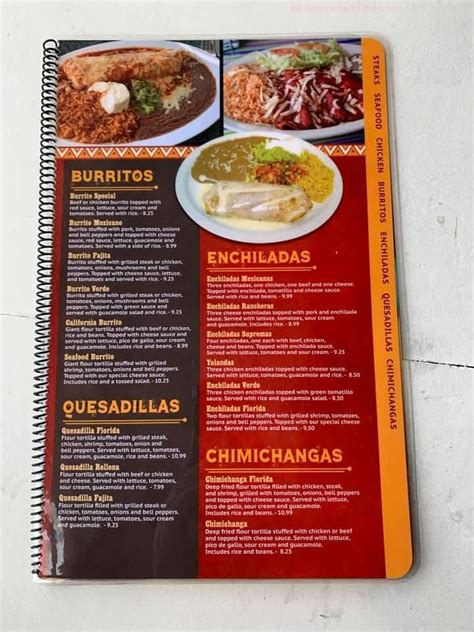 Menu At El Volcan Restaurant North Manchester