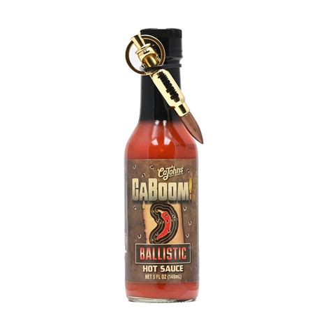 Caboom Ballistic Hot Sauce With Bullet Bottle Opener Keychain United Sauces