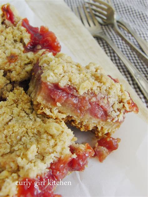 Curly Girl Kitchen Rhubarb Oatmeal Bars