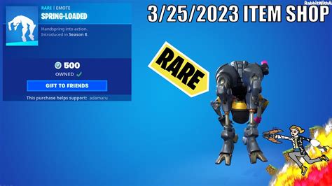 Spring Loaded Emote Returns Fortnite Item Shop Youtube