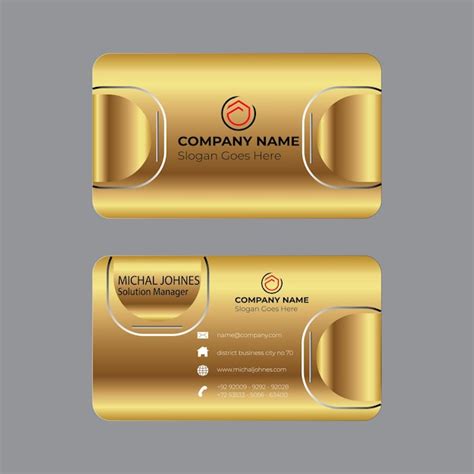 Premium Vector Golden Business Cards Template