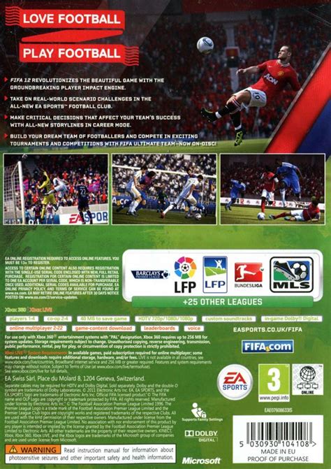 Fifa Soccer 12 2011 Xbox 360 Box Cover Art Mobygames