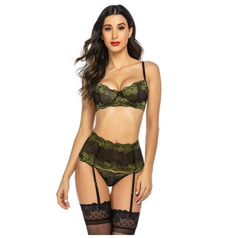 Avidlove Women Sexy Lingerie Set Garter Belt Lingerie Set Lace Teddy