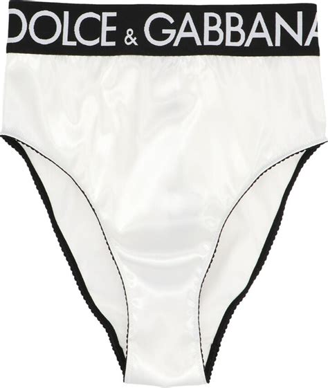 Dolce And Gabbana Logo Satin Briefs Shopstyle Panties