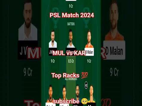 Mul Vs Kar Dream Team Prediction Kat Vs Mul Dream Team Prediction