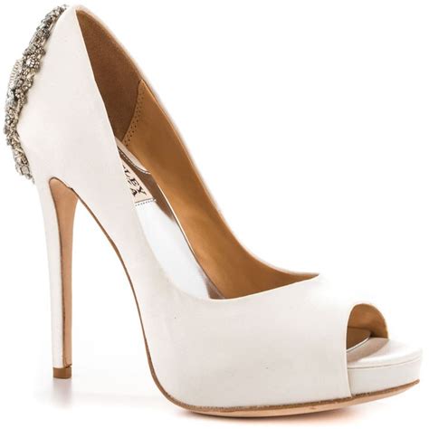 Dree Ii White Satin Badgley Mischka Highonshoes Sexy