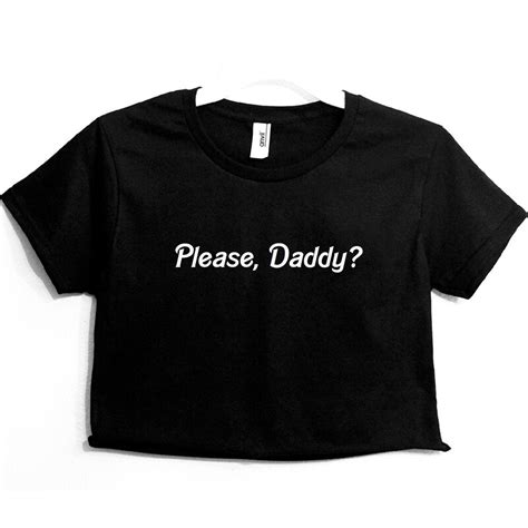 Daddy Please Kawaii Graphic Tees Women Short Sleeve Cotton Streetwear