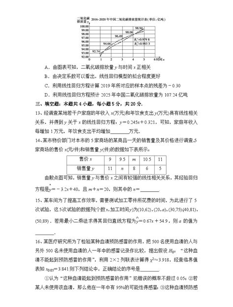 高中数学（人教a版2019）选择性必修第三册 第八章 成对数据的统计分析 章末检测（含解析） 教习网试卷下载