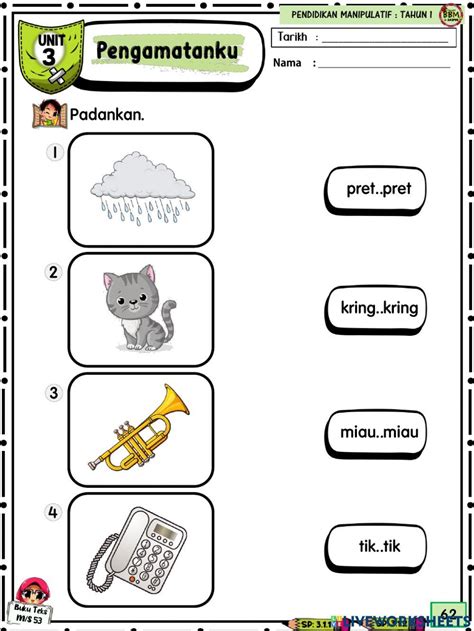 Pengamatan Pendengaran Interactive Exercise For 1 Live Worksheets