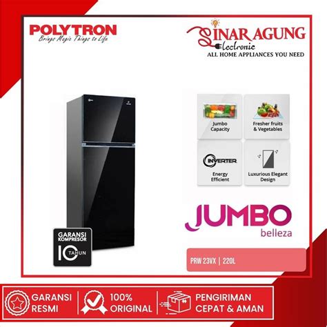 Jual Polytron Prw Vx Prw Vx Kulkas Pintu Garansi Resmi