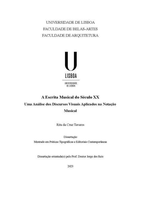 Repositório da Universidade de Lisboa A escrita musical do século XX